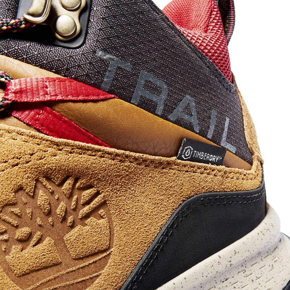 Botas de Caminhada Masculino - Timberland Garrison Trail Impermeavel Mid - BXCVW0796 - Marrom/Pretas